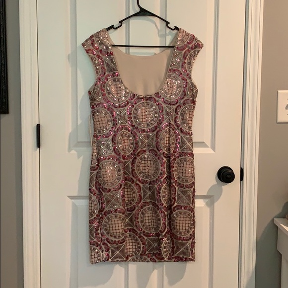 Sequined Nicole Miller Cocktail Dress - Picture 2 of 5